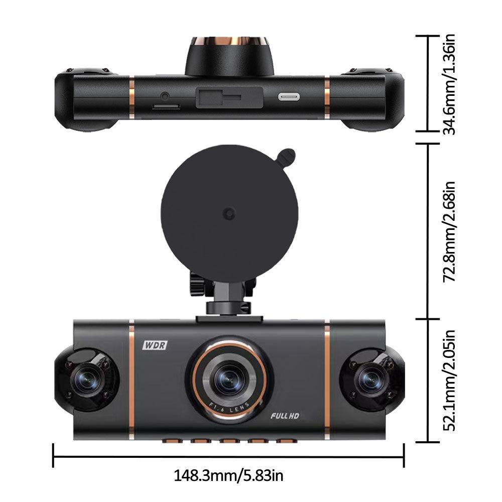 4-Channel 360 Degree Dash Cam For Cars WIFI APP Car DVR 1080P 4 Camera Lens Video Driver Recorder Rear View Camera for Vechile
