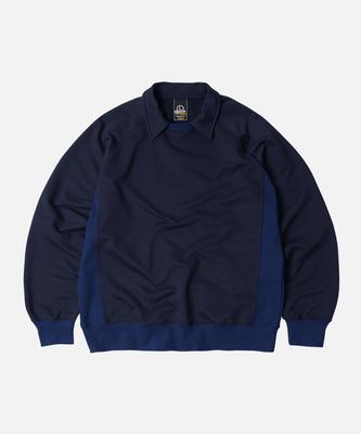 FRIZMWORKS Collar Layered Sweatshirt _ Navy