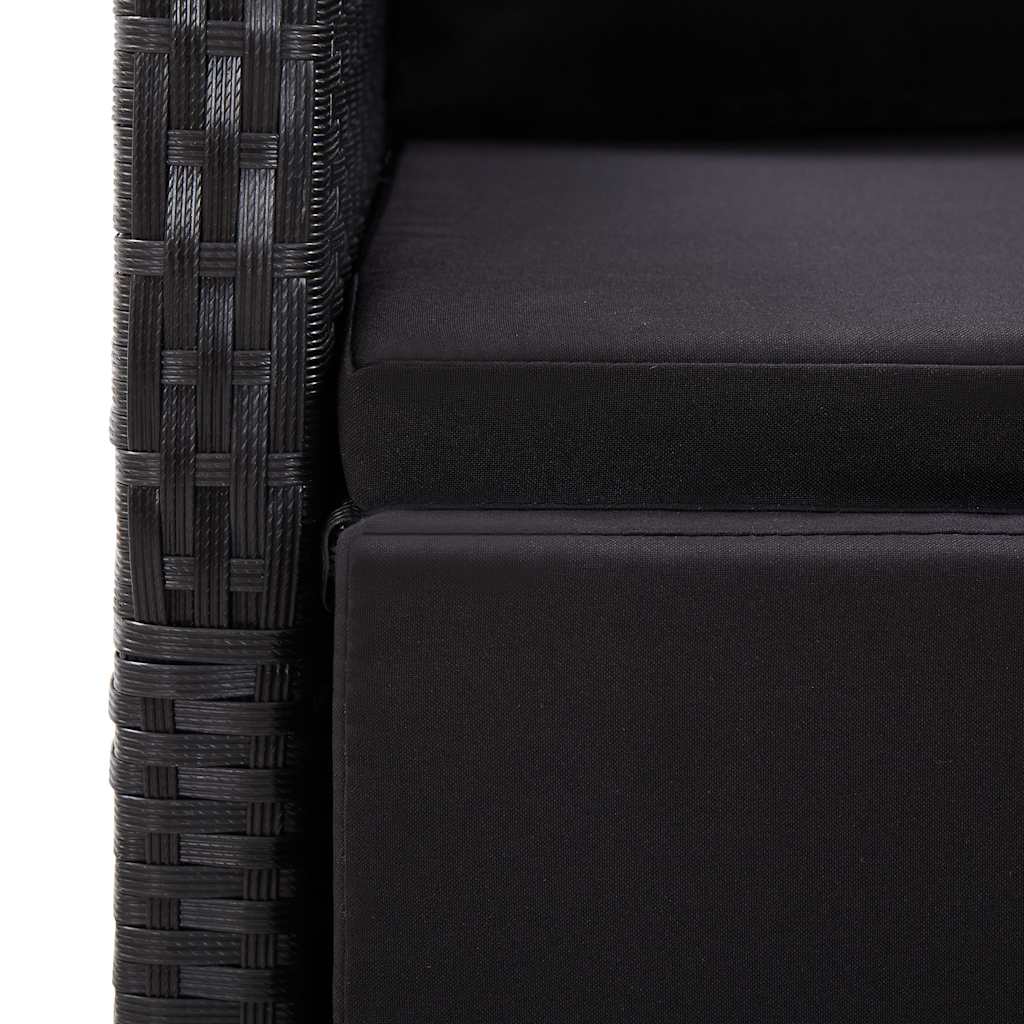 3 Piece Outdoor Dining Set Black