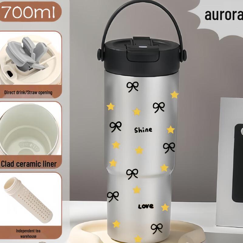 Portable Stainless Steel Insulated Tumbler with Handle