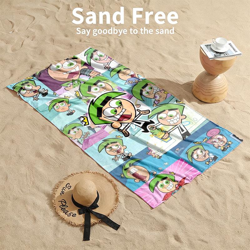 Fairy Oddparents Beach Towels Also Serve As Bath Towels Summer Essential a Musthave for the Outdoors the Beach and the Pool