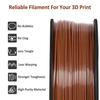 Filament 3D ABS+ - GEEETECH - 1,75mm - 1kg - Couleur marron - Thermoplastique durable