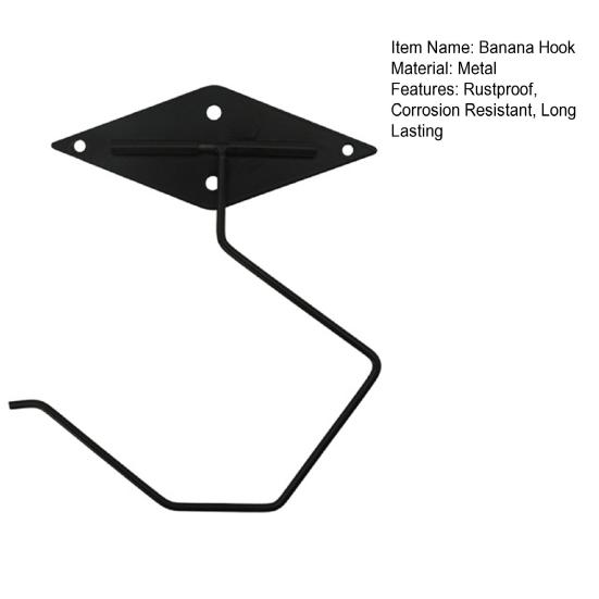 Banana Hook Strong Load-bearing Easy to Install Multi-purpose Under-Cabinet Banana Hanger Utensil Storage Hook