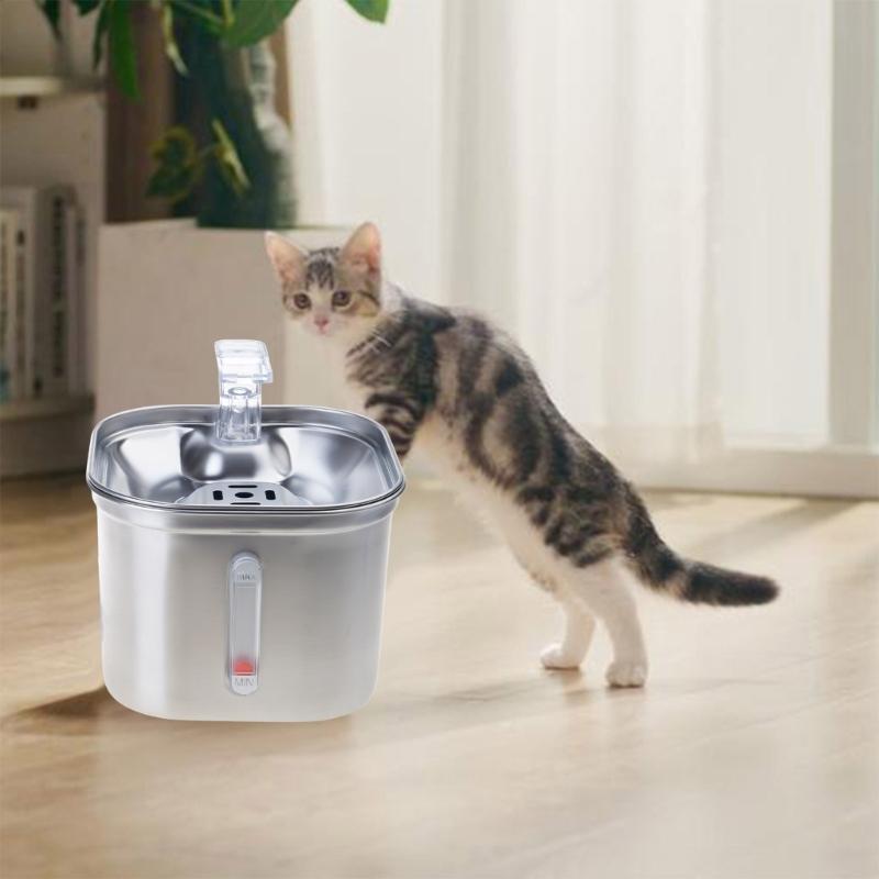 2.6L Cats Water Fountain Cats Drinking Dispenser Quiet Pet Water Dispenser Drinking Bowl for Pet Cats Dog Watering Supply