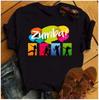 T.D.Well Fitness Wear, Yoga, Zumba, Hip Hop Wear, Short Sleeve T-Shirt (JP, Alphabet, M, Black 7)