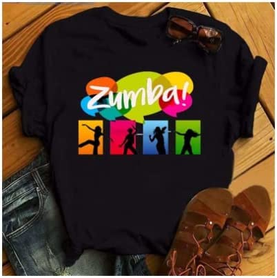 T.D.Well Fitness Wear, Yoga, Zumba, Hip Hop Wear, Short Sleeve T-Shirt (JP, Alphabet, M, Black 7)