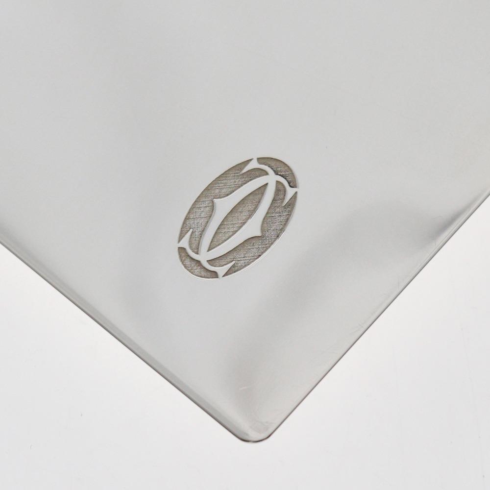 CARTIER 2C Card Case Silver925 unisex Used