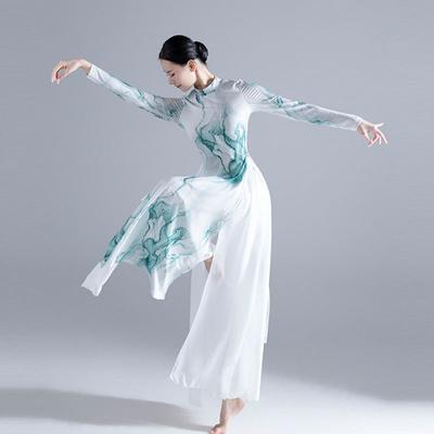 Übungskleidung für klassischen Tanz im chinesischen Stil mit Hosen und Netz-Performance-Kleidungsset