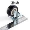 Zestaw 4 kółek meblowych z PVC 1"/1,25"/2" odpornych na zużycie, cichych, uniwersalnych, ciężkich, obrotowych kółek 360 stopni