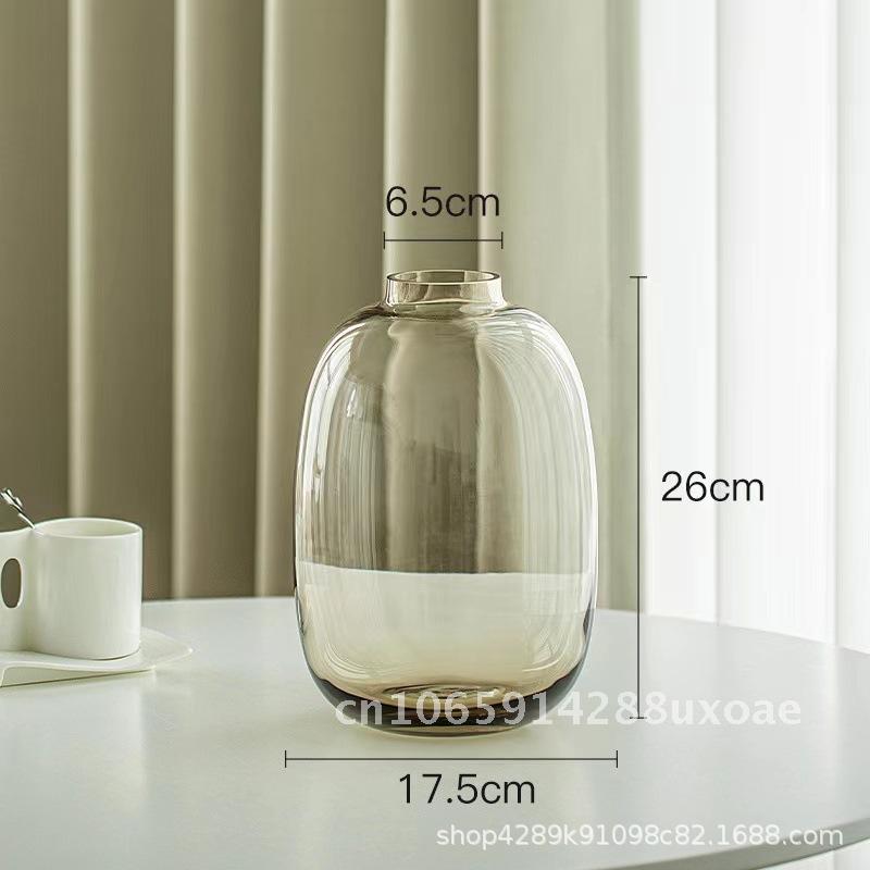 Simple Glass Vase, Living Room, Horse Drunk Wood, Hanging Clock, Hydroponic Glass Vase, Big Belly Vase, Office Ornament