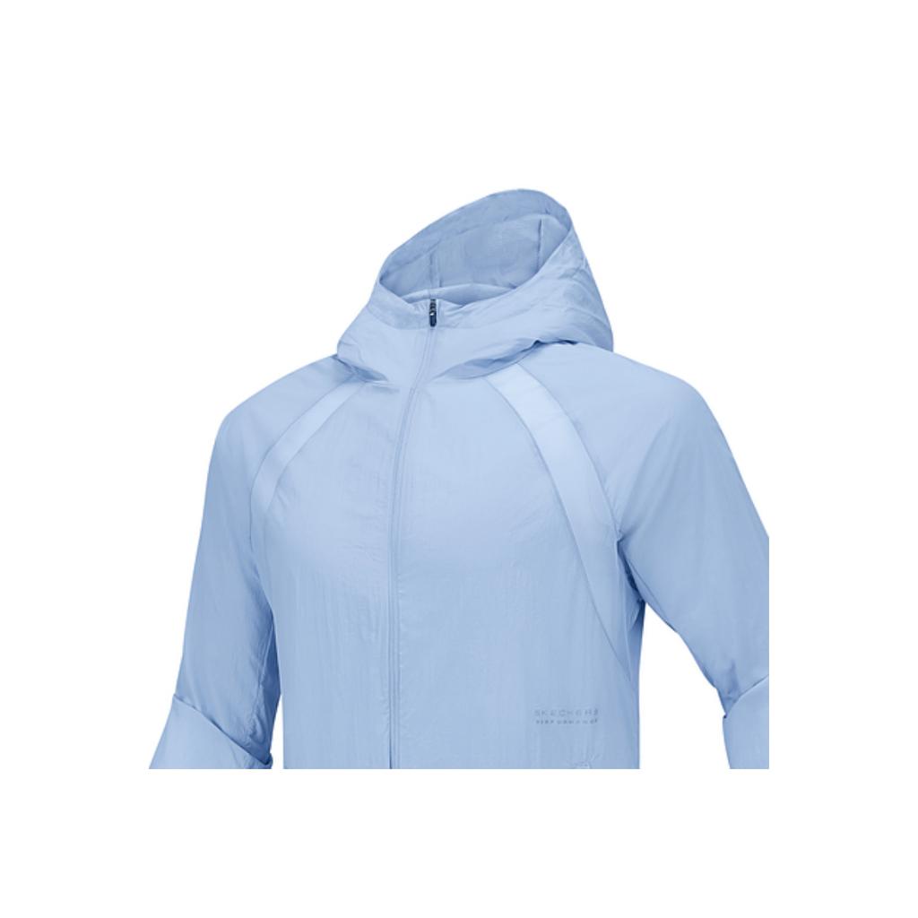 Skechers Fashionable Comfortable Versatile Lightweight Hooded Jacket Unisex Jacket Matte-Light-Blue P225U071-05CA