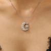Zircon Moon Sun Pendant Necklace for Women Men Exquisite Collarbone Chain Vintage Simple Hiphop Punk Versatile Jewelry Gift 2026