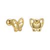 Authentic 925 Sterling Silver Stud Earrings for Women Cute Double Layered Hollow Butterfly Earrings  Wedding Engagement Jewelry