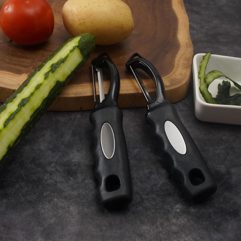 2-in-1 Swivel Vegetable Peeler Soft Grip Handle Kitchen Peeler Multifunctional Peeler  Household