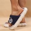 Cute Cartoon Cat Home Slippers for Women In All Four Seasons, Thick Soled Spring and Autumn Cotton Slippers for Indoor Use