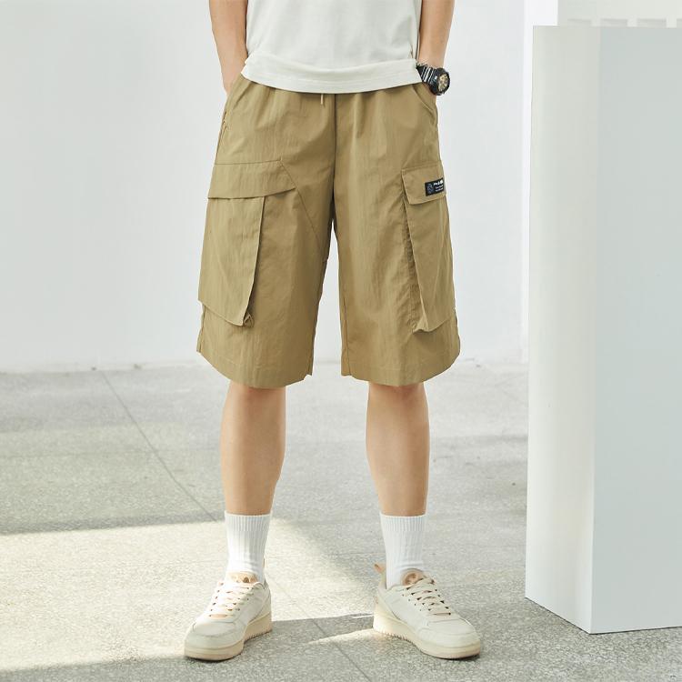 Li Ning Sports Fashion Series Woven Casual Shorts Men Shorts Khaki AKSR527-2