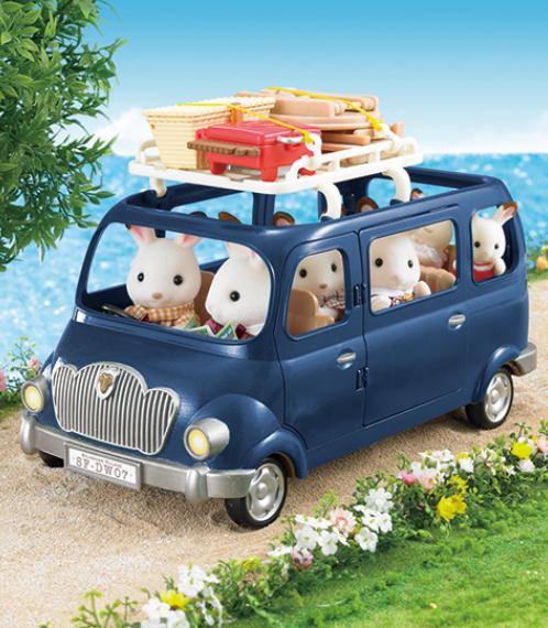Sylvanian Families Blue Family Van Playset (5274) - 2003 Edition