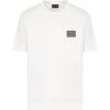Logo Patch Cotton Plain Knit Short Sleeve T-Shirt Men Tops White EM001018-AF12926-U0003