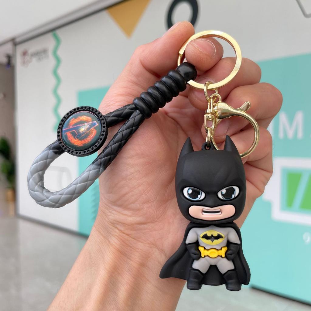 Figure Spiderman Deadpool Keyring Pendant Keychain Car Key Chain Key Ring Mobile Phone Bag Decor Jewelry Accessories Gift