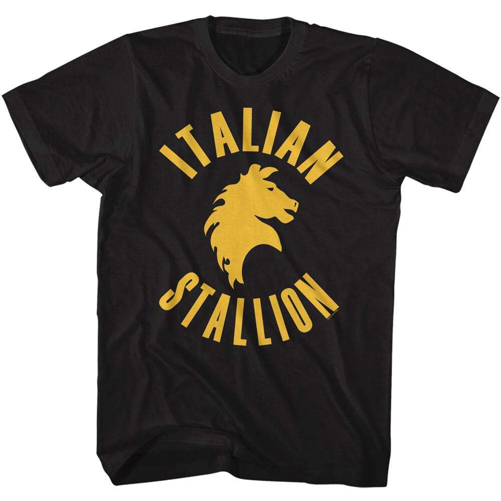 Rocky Boxing Movie Yellow Italian Stallion Logo Men T Shirt XXXL
