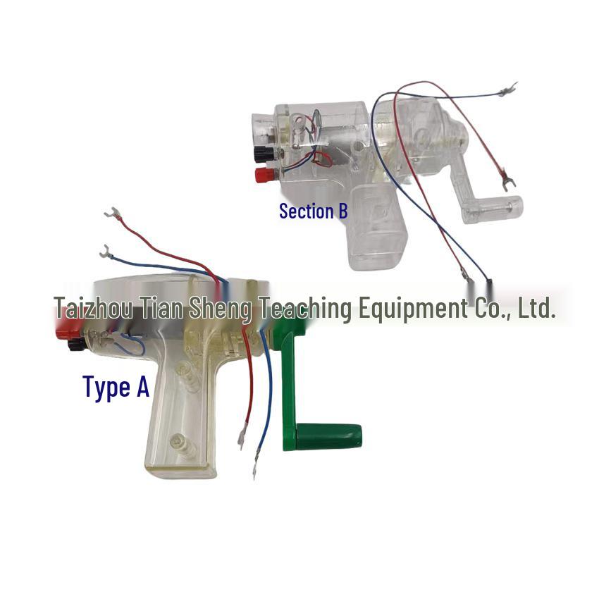 High Transparency Hand-Cranked Generator for Early Education Science Experiments Model B
