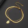 Teamer Cute Strawberry Charm Bracelet Stainless Steel Jewelry for Women Girls Snake Chain Multiple Chains 2026 Trend Couple Gift