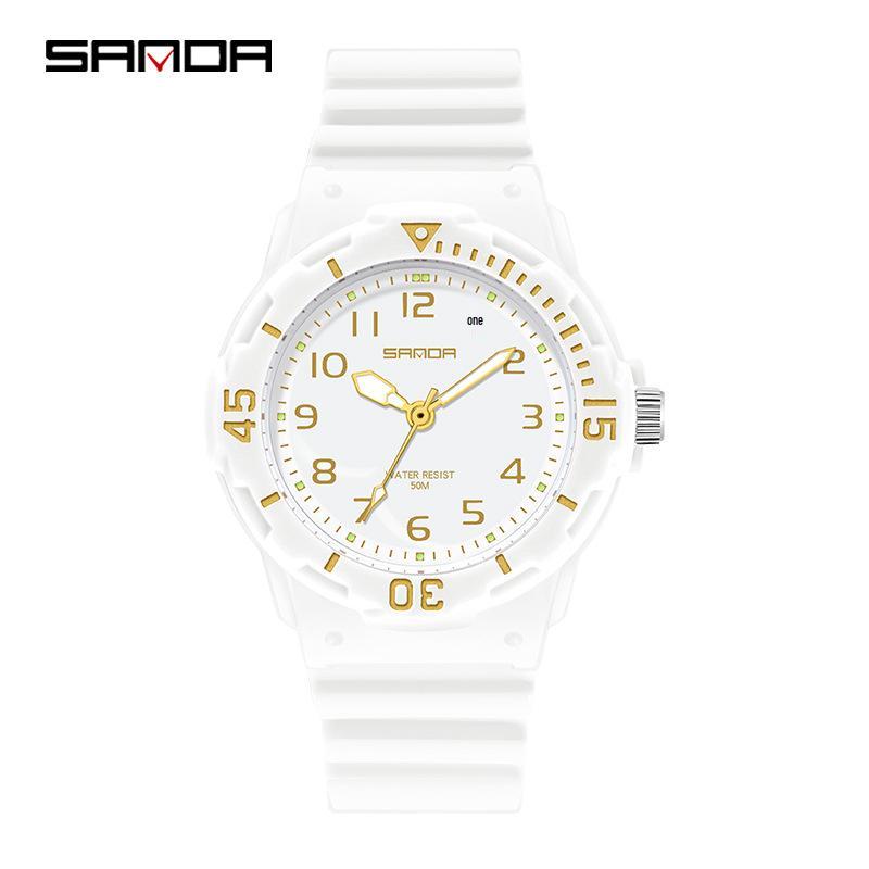 Sanda Fashion Couple Watches: Fresh, Versatile, Waterproof, Night Vision Luminous Style for Men & Women