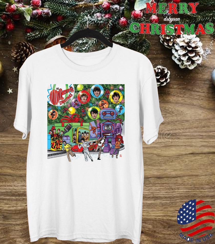 The Monkees BAND CHRISTMAS PARTY white  Unisex All sizes  BL1785 Unisex T-Shirt XXL