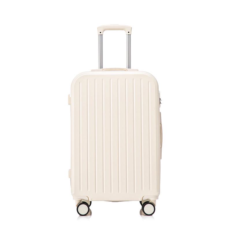 20-Inch Lightweight Women's Leather Carry-On with Silent Wheels and Multi-Functional Design