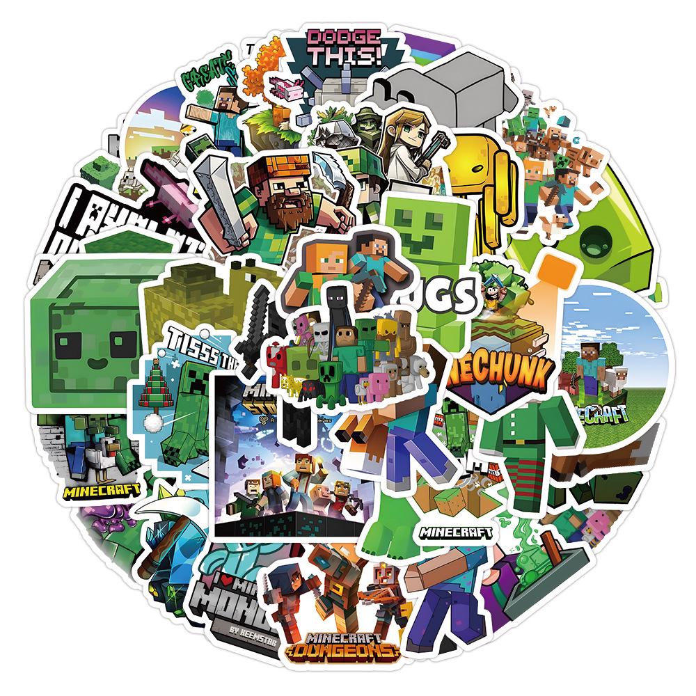 50-100 Waterproof Game Stickers for Luggage, Notebooks, Phones, and Cups