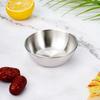 2pcs Thickened Dip Sauce Dish Stainless Steel Snack Dish Tableware Seasoning Dish  Dining Table