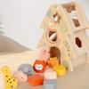 Children's Wooden Tree Wisdom House Educational Matching Block For Boys And Girls Aged Three Years And Up