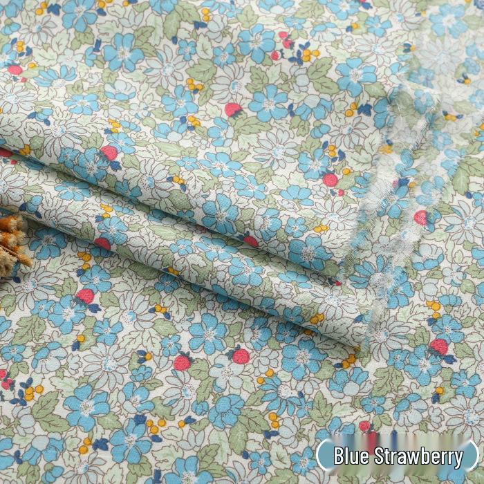 Pure Cotton Floral Poplin Fabric for Girls' Summer Dresses – Fresh Pastoral Print