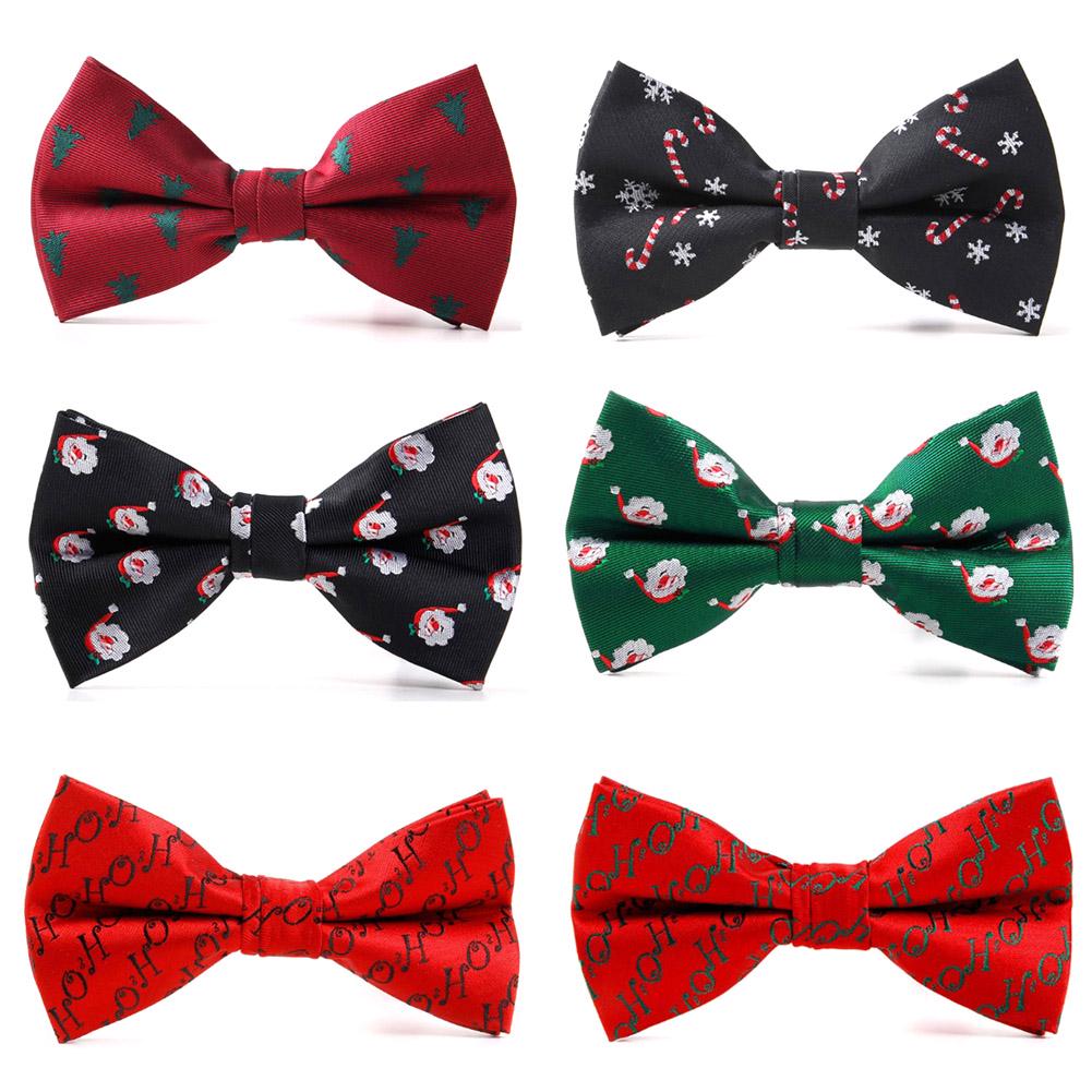 Gentleman Christmas Bow Tie Santa Claus Snowflake Men Fashion Bowtie Adjustable