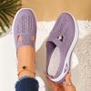 Women's Breathable Knit Slip-On Sneakers Lightweight Half Slipper, Comfortable Walking Shoes for All-Season Casual Outdoor Women's Summer Shoes