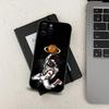 Space Astronaut Cartoon Phone Case For Apple iPhone 15,14,13,12,11,Pro,X,XS,Max,XR,Plus,Mini Soft Black Cover