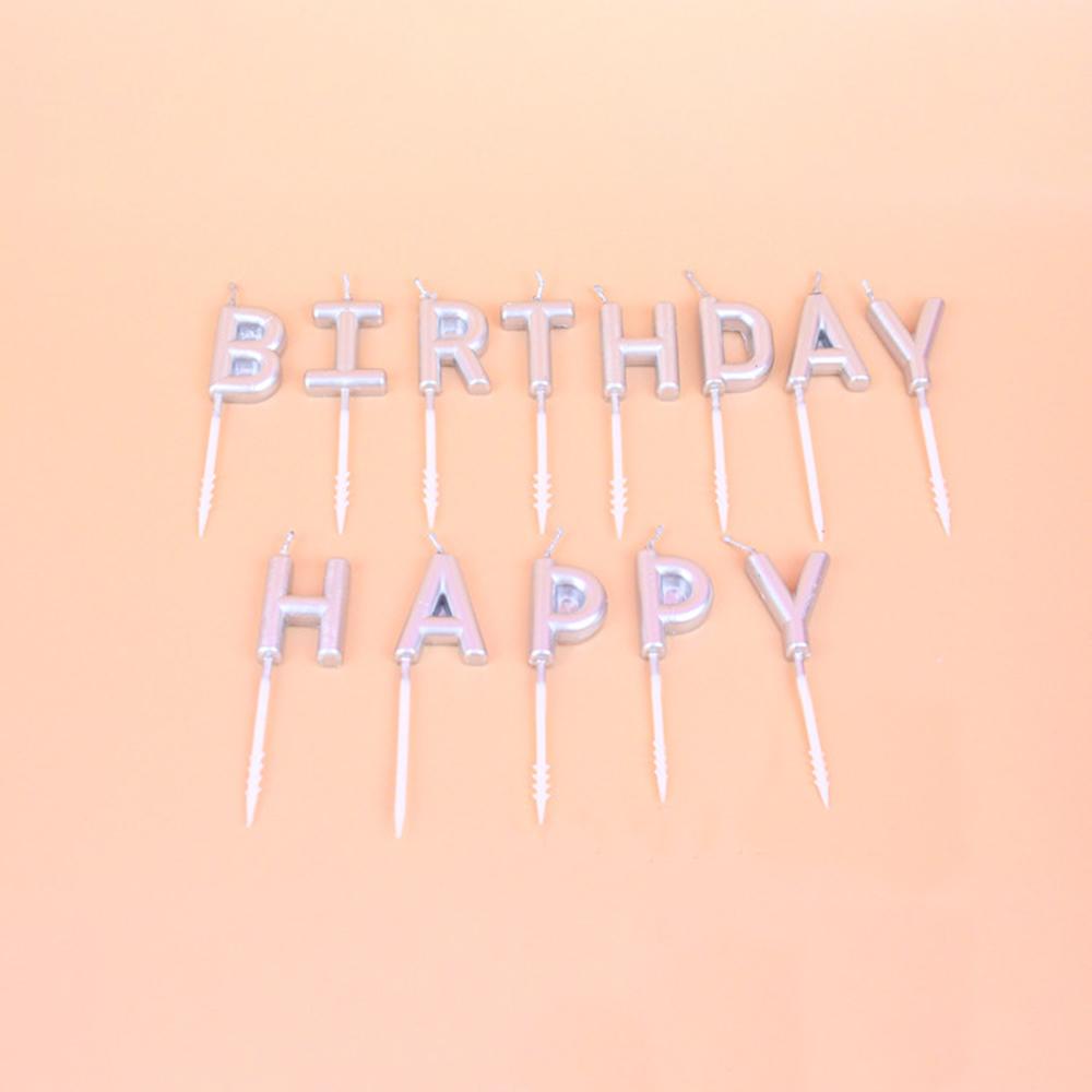 Birthday Happy Candle Alphabet English Cake Decoration Happy Birthdany Gold Rich Party Baking Supplies Birthday Candles New 2025