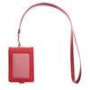 PU Leather Name Badge Holder With Lanyard ID Card Cover Work Card Holders  School Acsesories