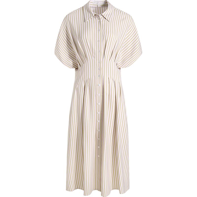 Brooks Brothers Women s Striped Waist-Cinching Dress M