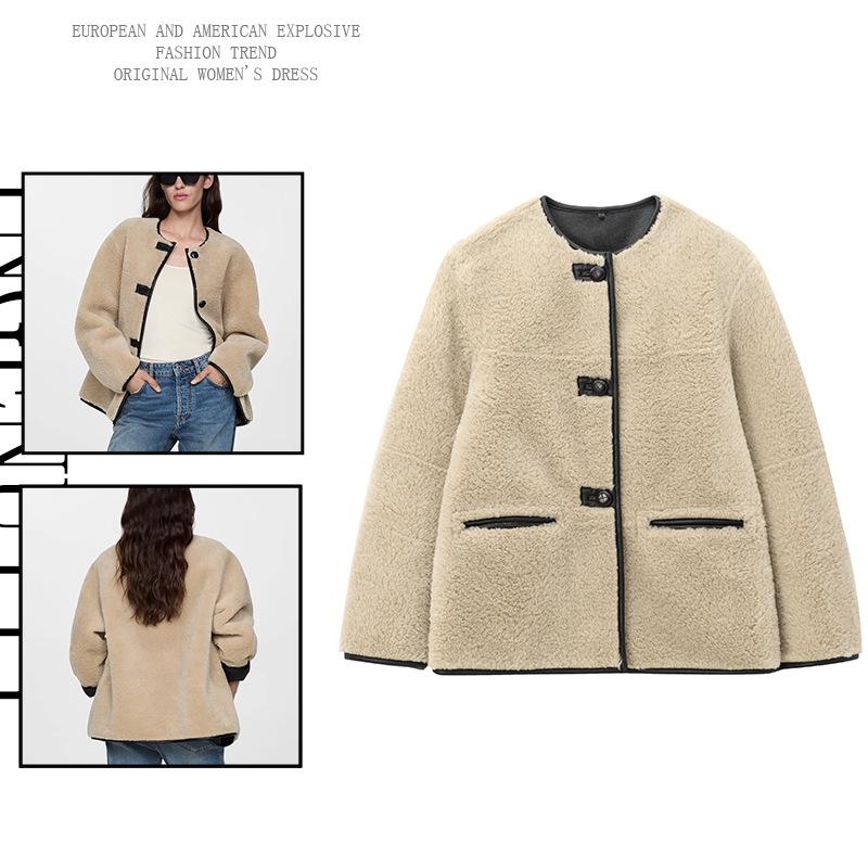 2024 Women's Autumn Fashion: Loose European & American Style Faux Fur Jacket Coat