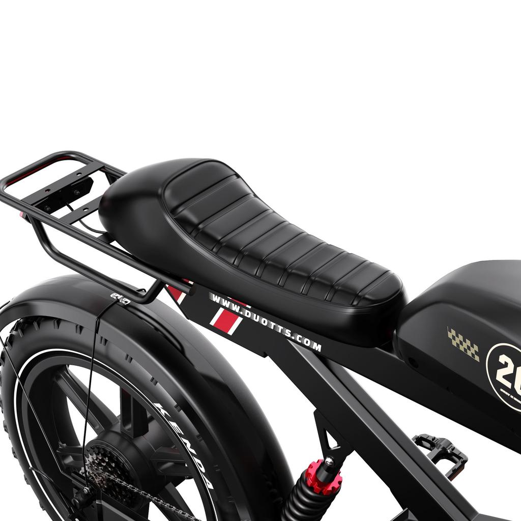 Elektrofahrrad All Terrain DUOTTS 20" 750W Motor E-Bike für Erwachsene 52V 27AH Max. Reichweite 140 km Hydraulische Bremse Last 150 kg Schwarz F20