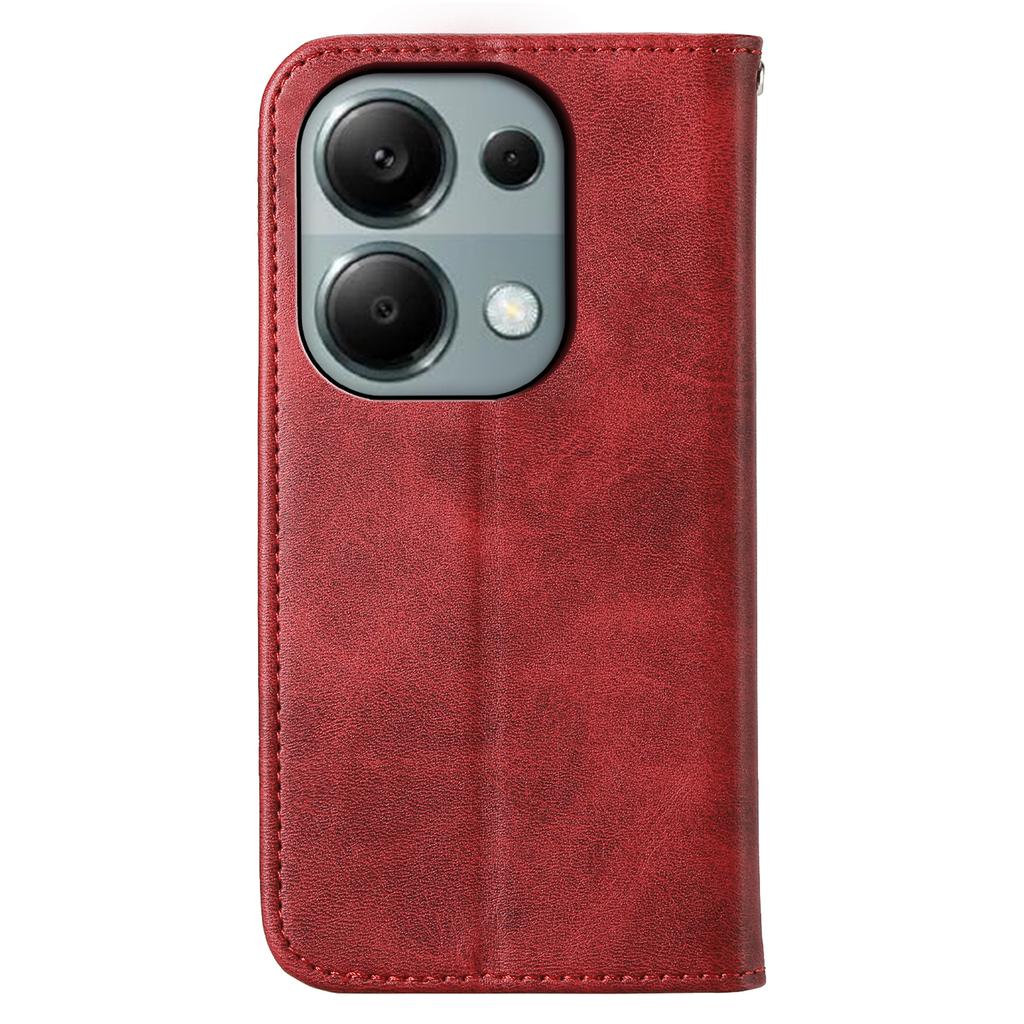For Xiaomi Redmi Note 13 Pro 4G Case PU Leather Rhombus Imprinted Pattern Wallet Phone Cover