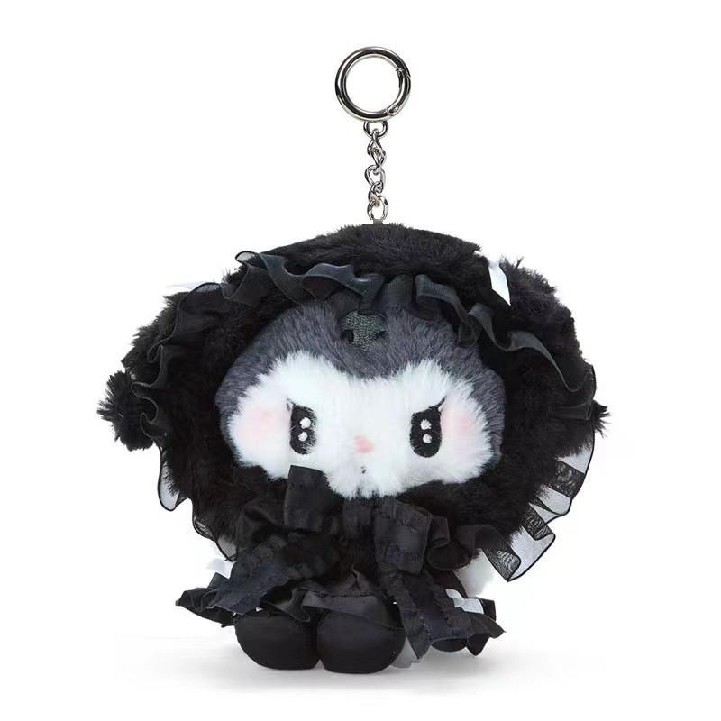 Adorable Kuromi Plush Backpack Charm Cute Keychain Perfect Holiday Gift StyleA