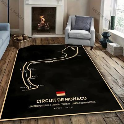 Kobercový obvodový koberec pro pokoj Pohovka Formule 1 Motorsport Téma Dekorace Podložka Závodní Milovník Koberec Ložnice Dekorace Domácí Koberec