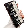 Piano music note for iPhone17 mobile phone case four corners anti-drop airbag 16promax lens film 15 protective case