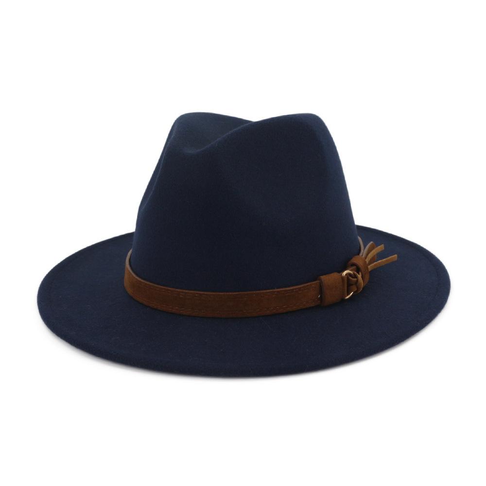 Unisex široký klobouk z plsti Pánské Dámské Panama Trilby Klobouky