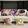 MMitsuki Green Yuri AAya OOosawaS Square Sofa Pillow Cover Solid Color Living Room Home Decor Cushion Case
