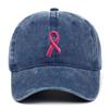 Breast Ribbon Embroidered Duckbill Cap for Sports & Sun Protection