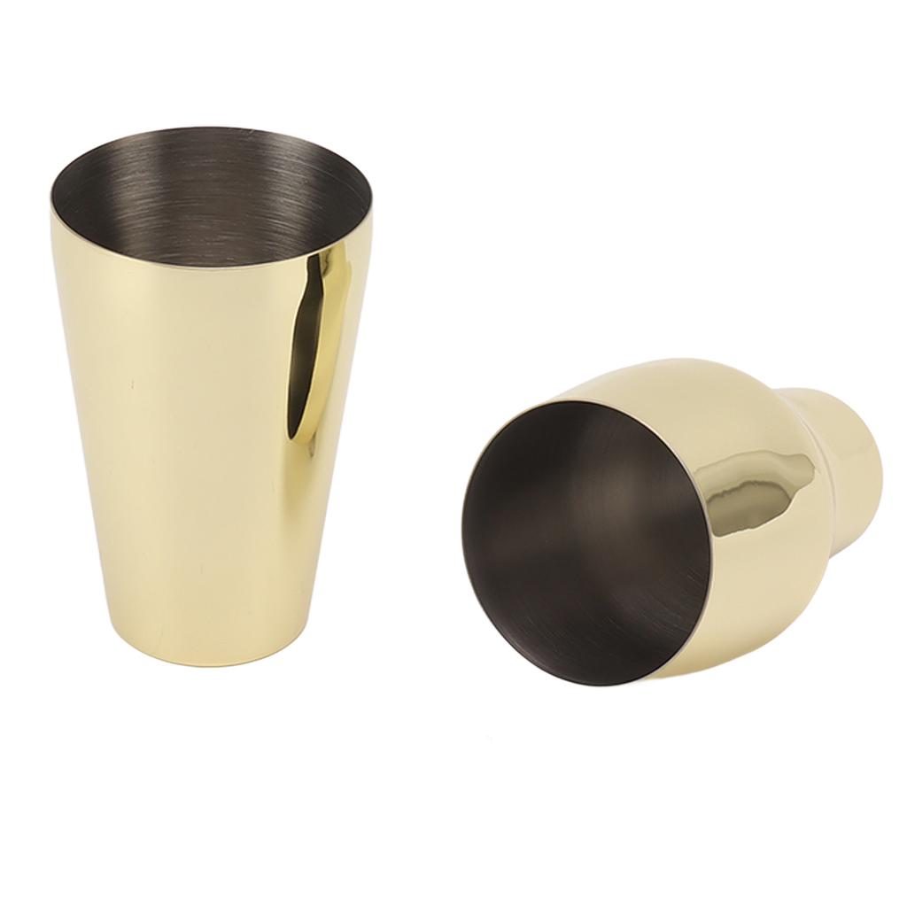 Stainless Steel Drink Shaker French Style 2 Section Martini Mixer Drink Shaker for Bar Home Camping