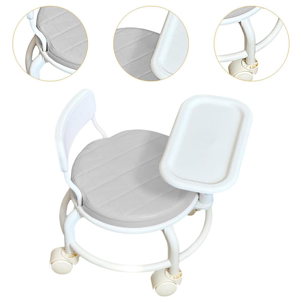 Kids Chair Baby Dining Seat with Swivel Casters Removable Dining Tray Soft Comfortable Stable Household Ergonomic Child Chair